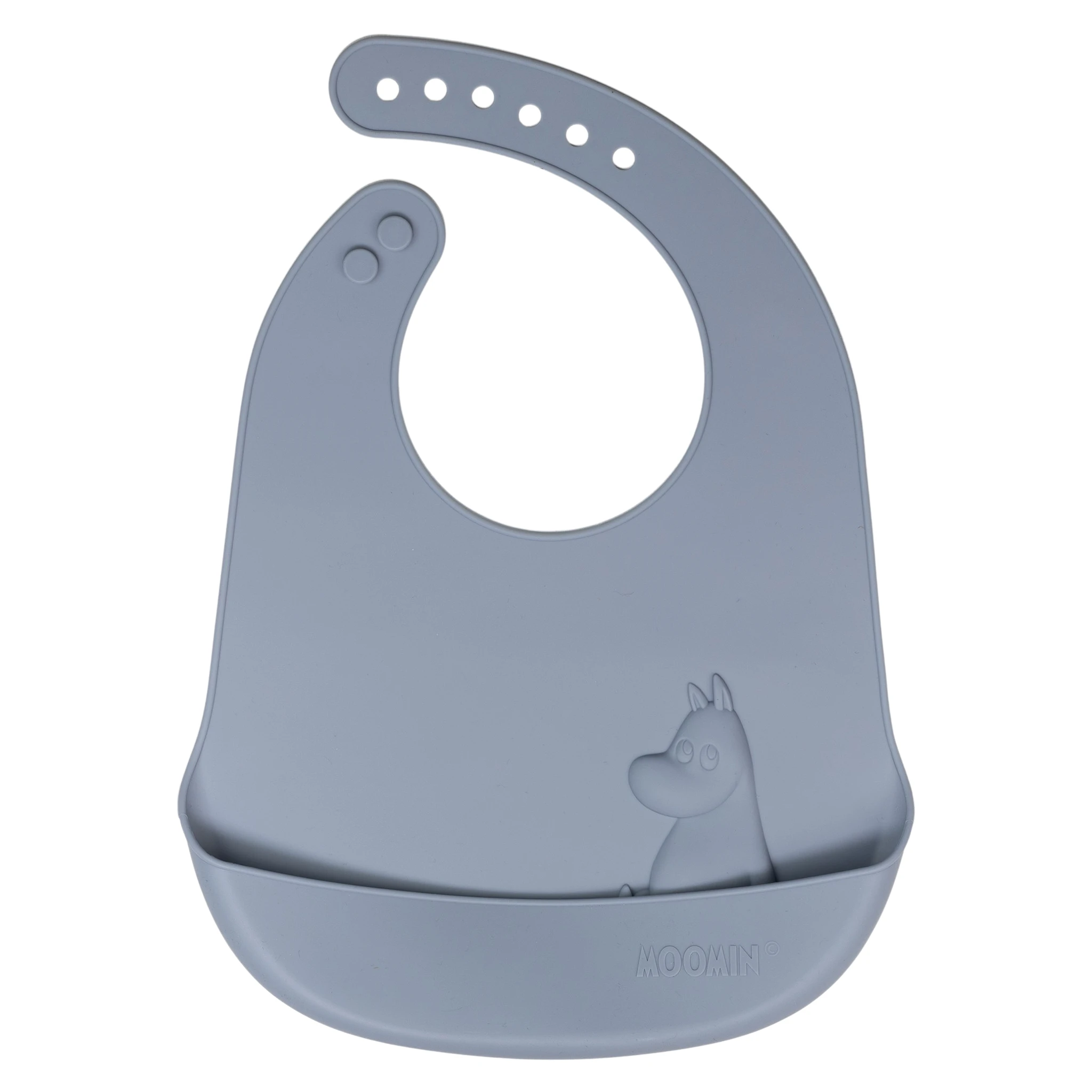 Produktbild för Mumin Silikon Haklapp Sky Blue Rätt Start