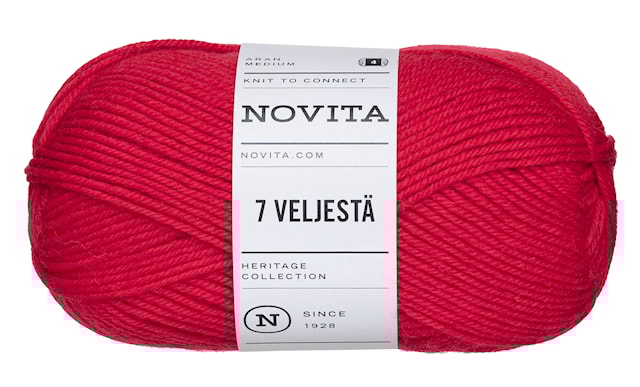 7 Veljestä Lanka Villasekoite 100 g joulu 549 Novita