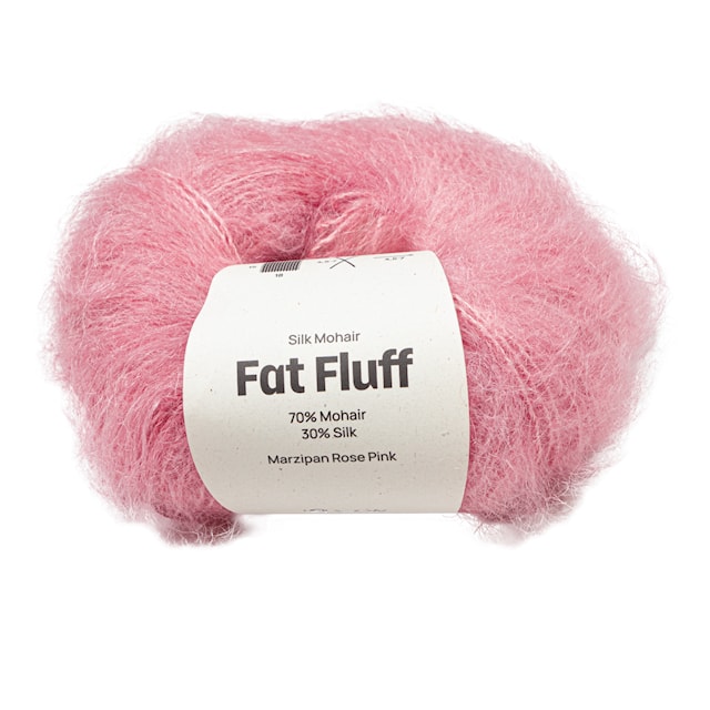 Mohair-Silkki Fat Fluff 25 gr Marzipan Rose pink A807 Adlibris