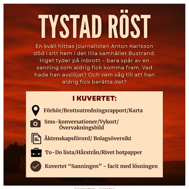 Produktbild 2 för Detective Minds - Tystad Röst (SE)