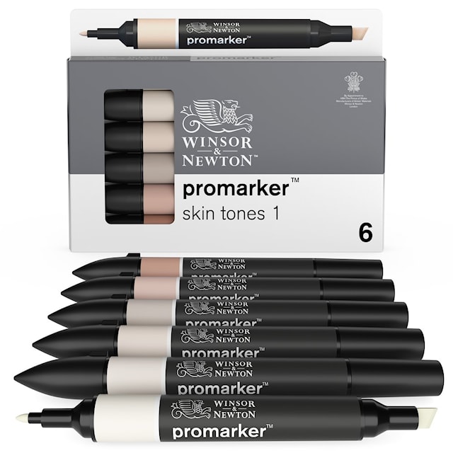 Tuotekuva 3 - Graafinen Merkki ProMarker Setti 6 Skin tones Winsor & Newton