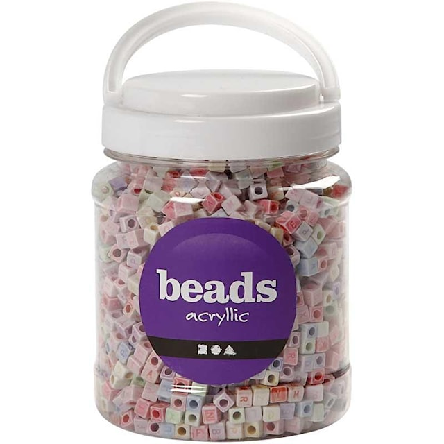 Produktbild 2 för Bokstavspärlor pastellfärger 2300-pack