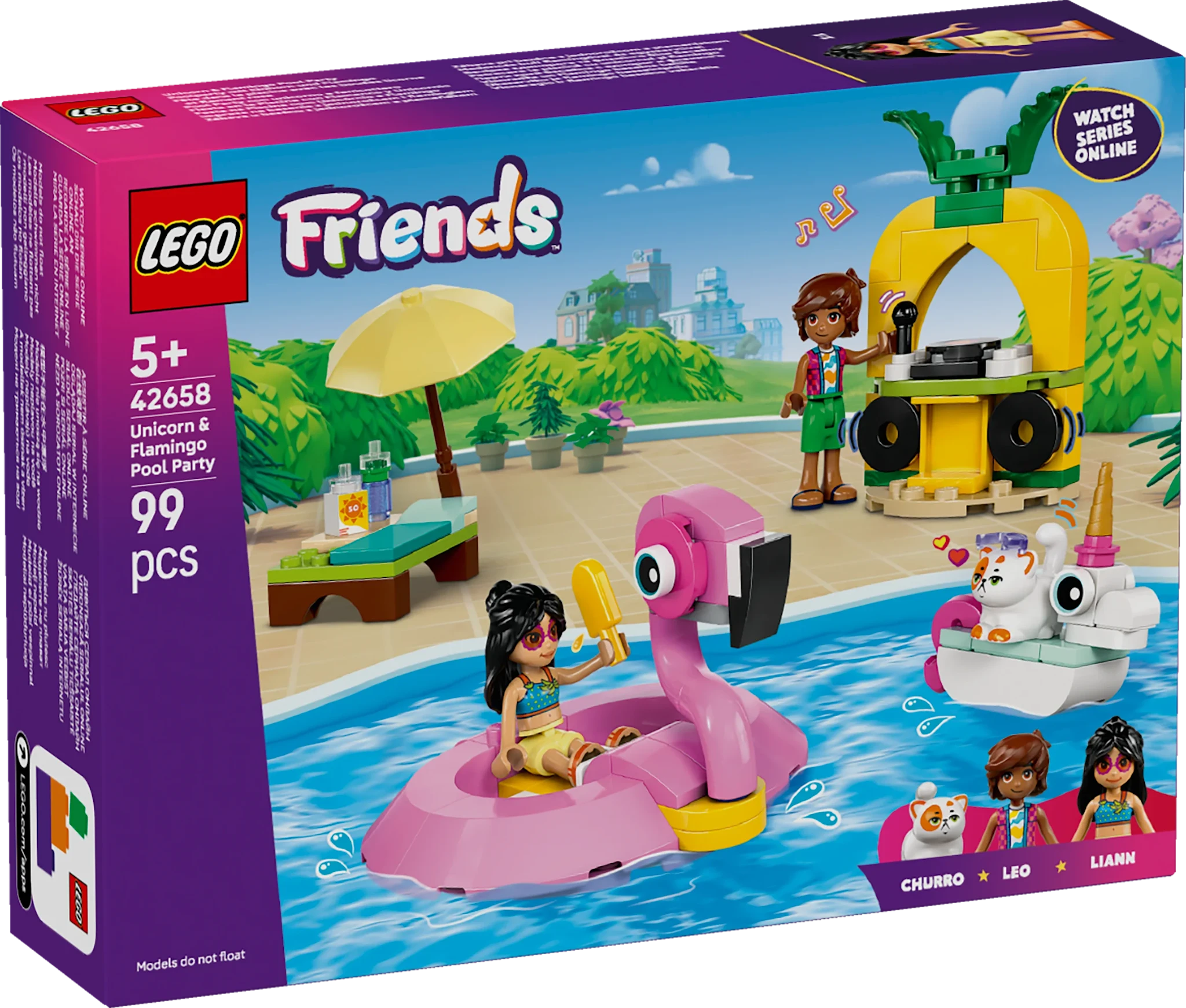Tuotekuva ille Allasbileet – Yksisarvinen ja flamingo LEGO® Friends (42658)