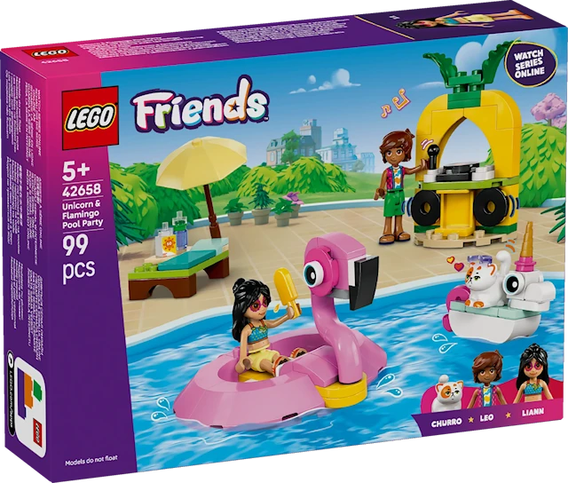 Produktbilde 1 for Poolparty med enhjørning og flamingo LEGO® Friends (42658)