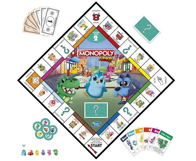Produktbild 3 för Monopol Junior 2-i-1 (NO/DK) Hasbro