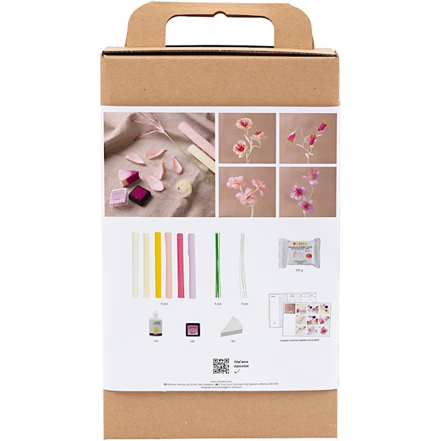 Produktbilde 3 for DIY Kit Kreppapir, Blomster, pastellfarger, 1 pk.