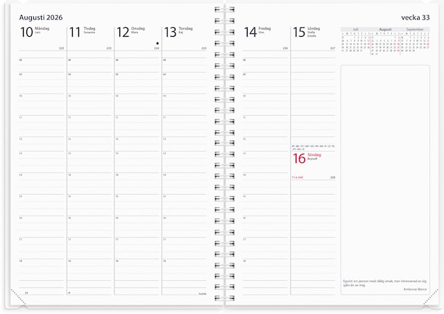 Produktbild 5 för Kalender 2026 A5 Business 4i1 Burde