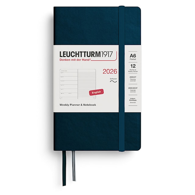 Weekly Planner & Notebook 2026 A6 Soft Deep Sea Leuchtturm1917