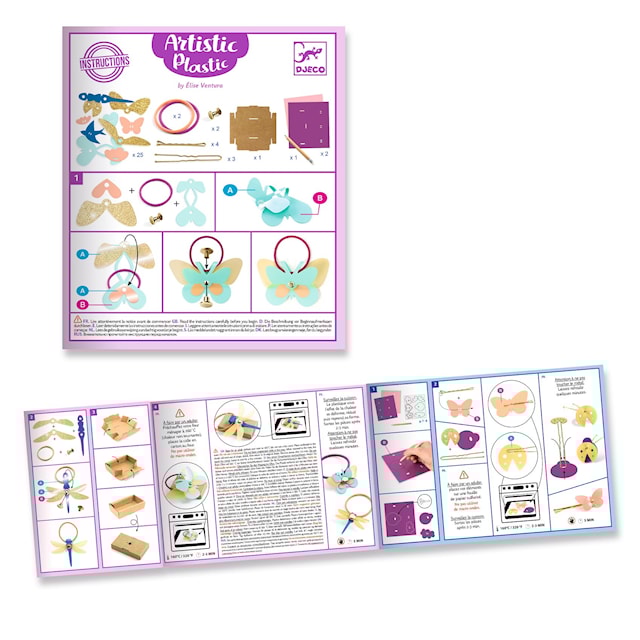 Produktbilde 2 for Hobbysett Krympeplast Hårpynt og spenner 11 stk Djeco