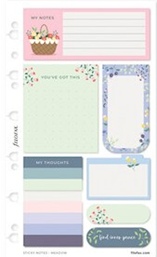 Produktbilde 2 for Notatblokk med indeksfaner & klistrelapper Meadow 200-pack Filofax