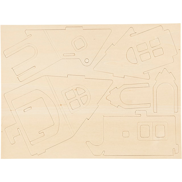 Produktbilde 2 for 3D Konstruksjonsfigur, Hus med kjørerampe, str. 22,5x17,5x20,5, 1 stk.