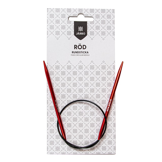 Rundstickor 40 cm/5,0 mm Röd 1 st Järbo