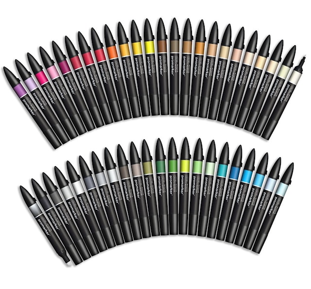 Produktbilde 1 for Markør penn ProMarker "Essential Collection" Sett 48 i en praktisk boks Winsor & Newton