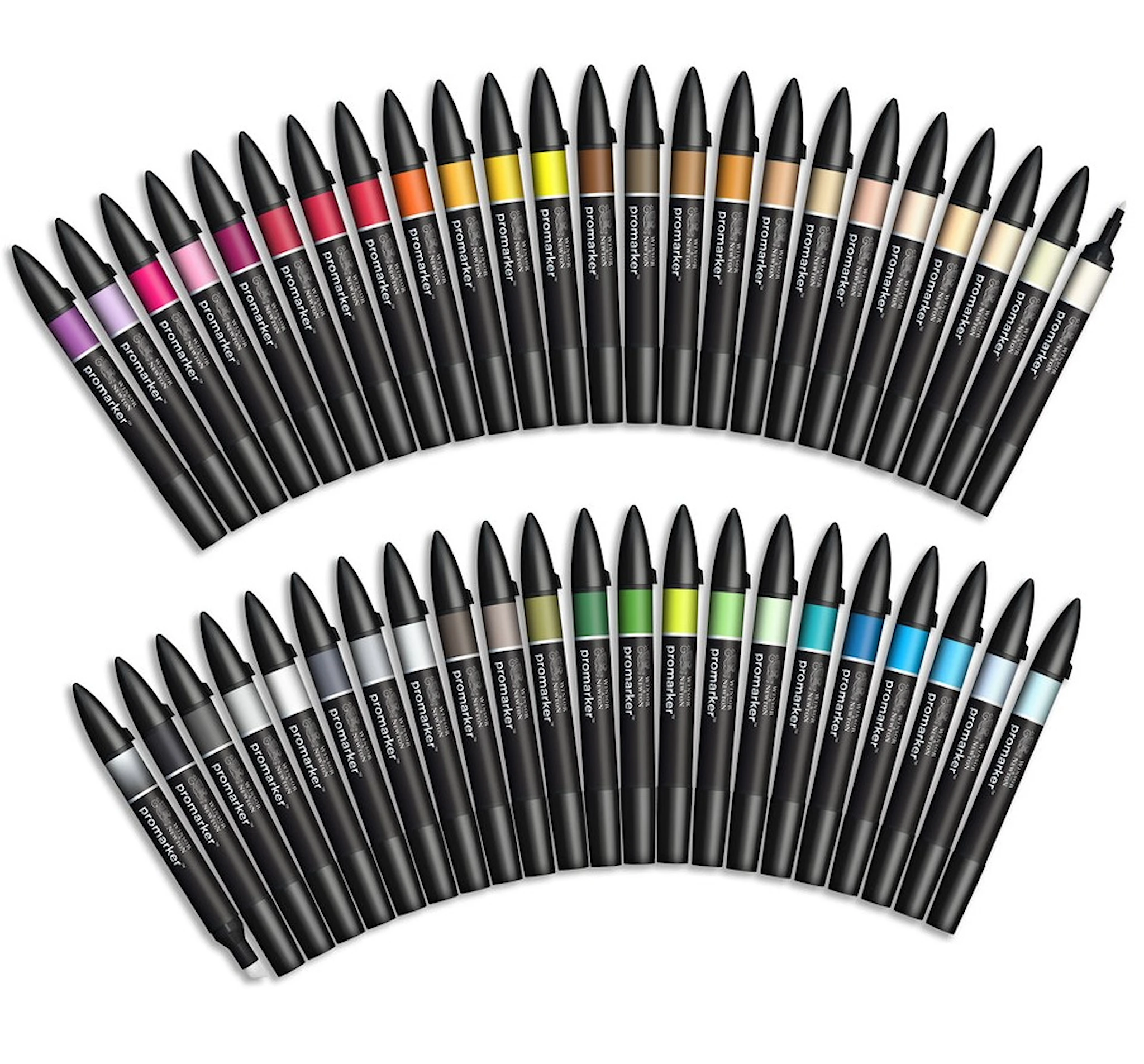 Tuotekuva ille Promarker -sarja 48 kpl "Essential Collection" merkkauskynää käytännöllisessä laatikossa Winsor & Newton