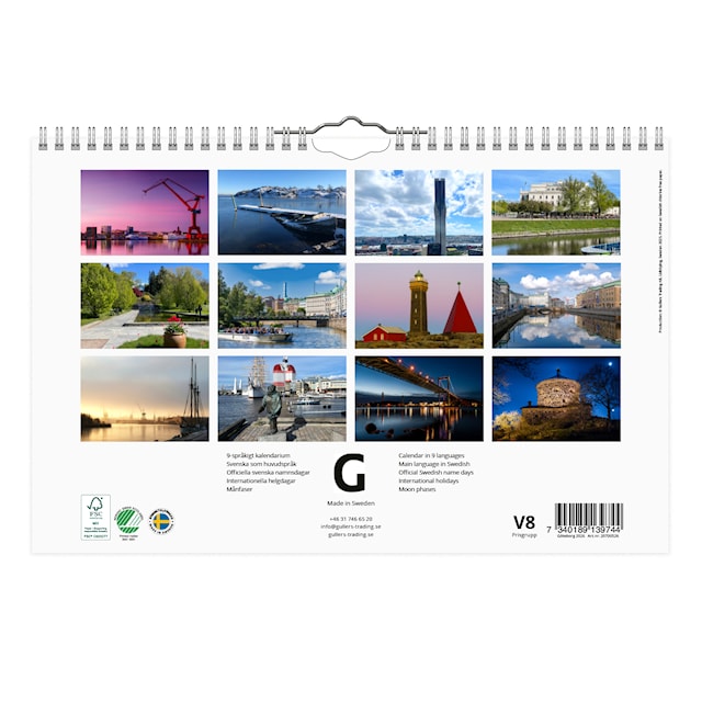 Produktbild 3 för Väggkalender Göteborg 2026