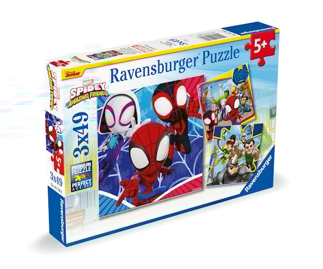 Produktbild 2 för Pussel Spidey's Adventures 3x49 bitar, Ravensburger