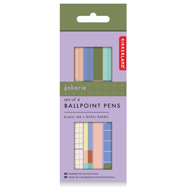 Produktbilde 3 for Kulepenn grafiske mønstre 4-pack Inkerie