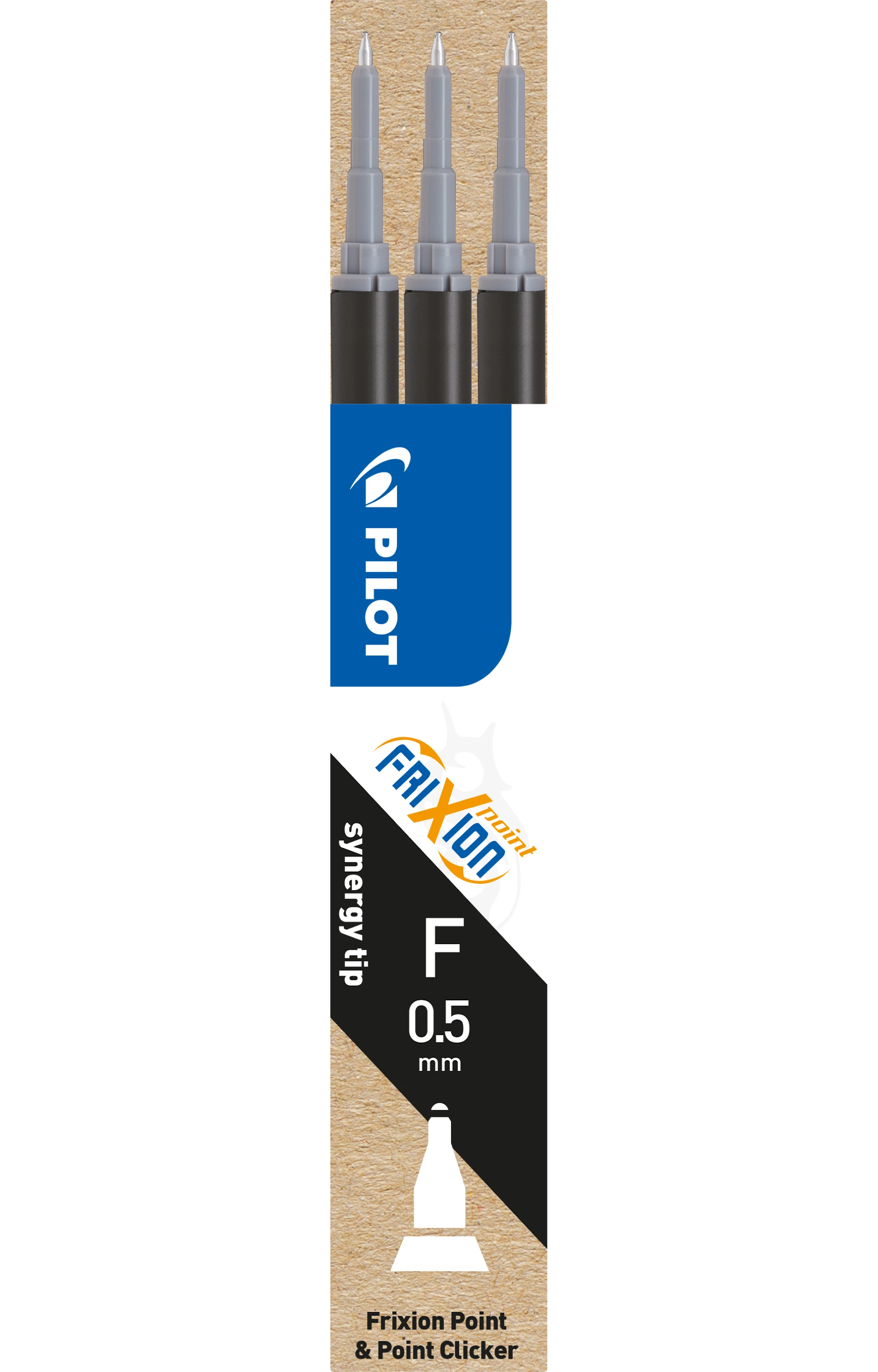 Produktbild för Refill Frixion Point 0,5 Svart 3-p, Pilot