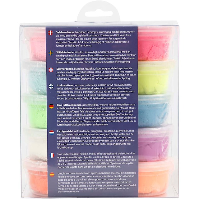 Produktbilde 3 for Silk Clay®, Basic 2, ass. farger, 10x40 g/ 1 pk.