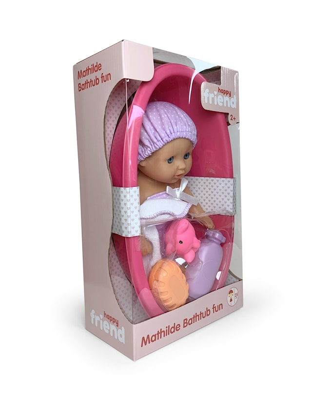 Produktbild 3 för Mathilde Docka 25 cm med Badkar Happy Friend