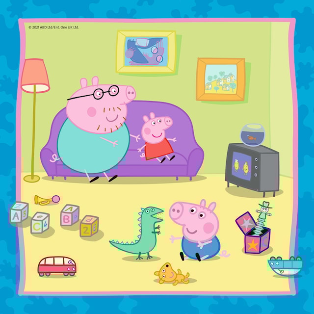 Produktbilde 4 for Peppa Gris familie og venner Puslespill 3x49 brikker Ravensburger