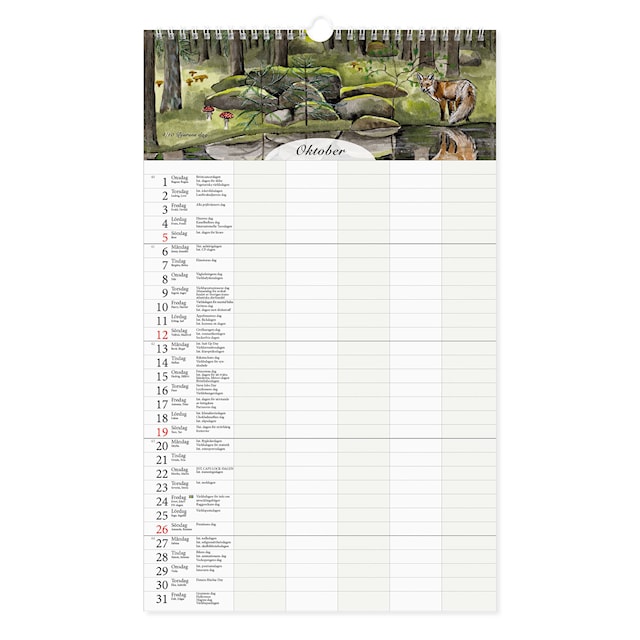 Produktbild 4 för Familjekalender Vägg 25/26 Design Kajsa Hagelin Paperstyle