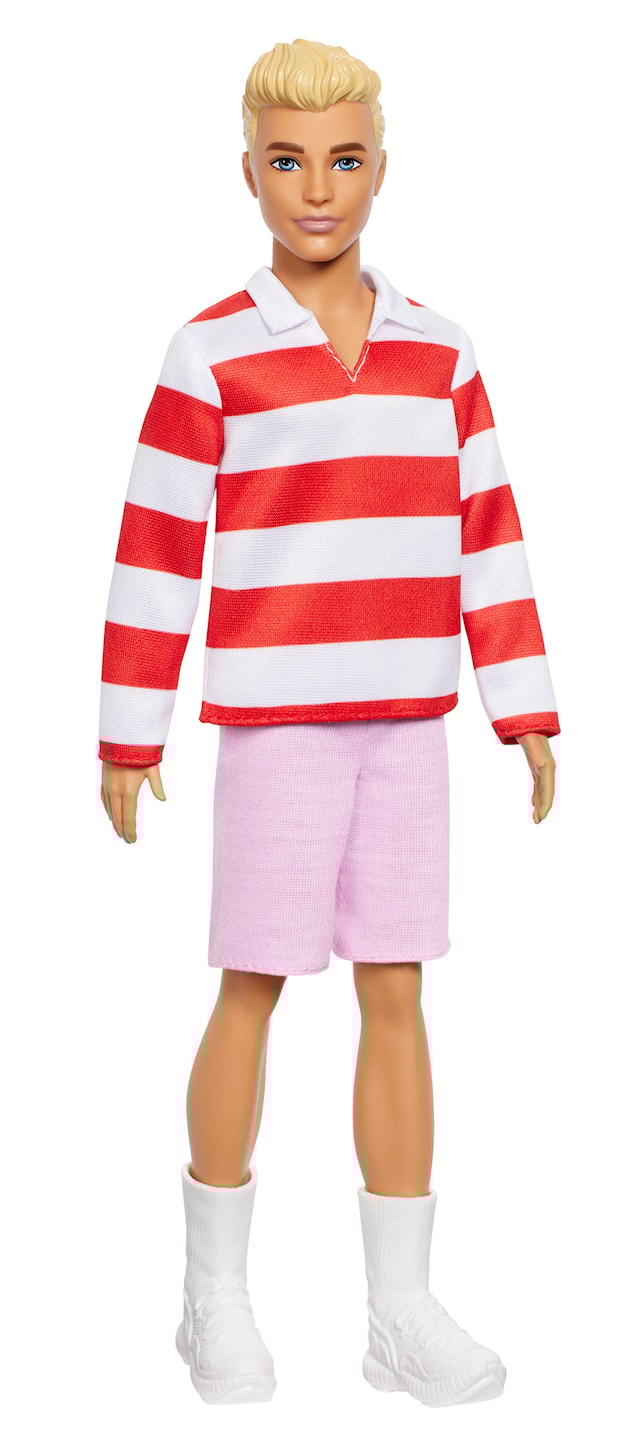 Produktbild 1 för Barbie Fashionista Ken Modedocka Red & White Stripes
