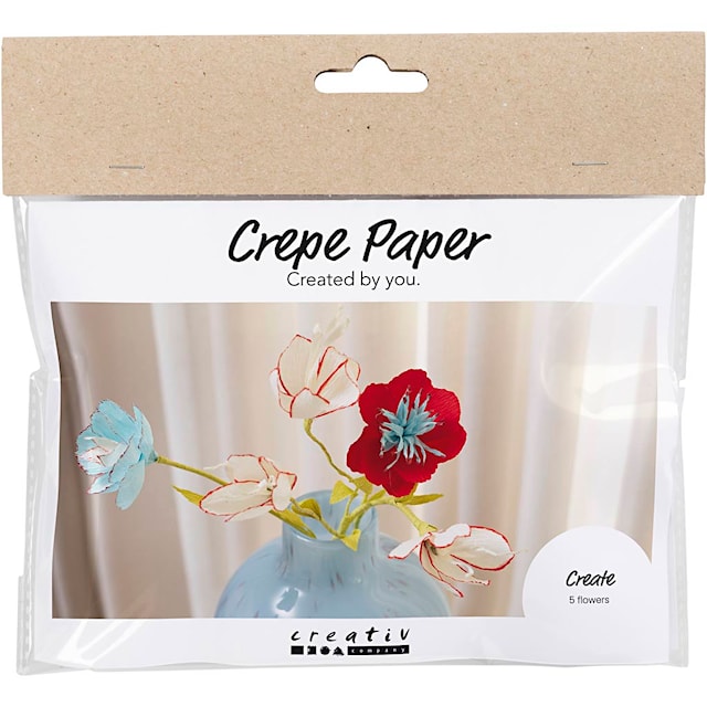 Produktbild 1 för Mini DIY Kit Kräppblommor Creativ Company