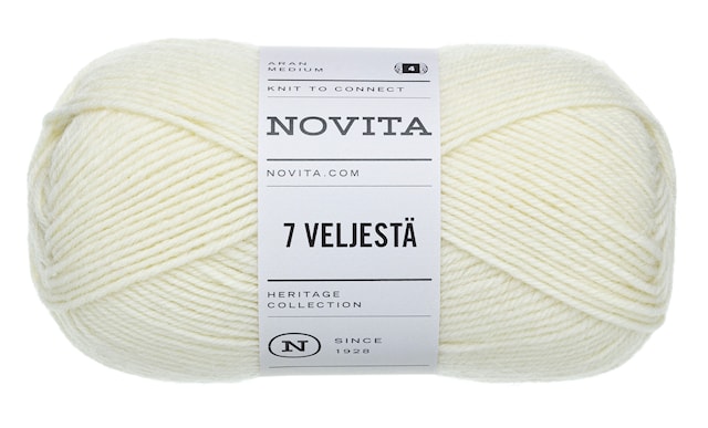 7 Brødre Garn Ullmiks 100 g naturhvit 010 Novita