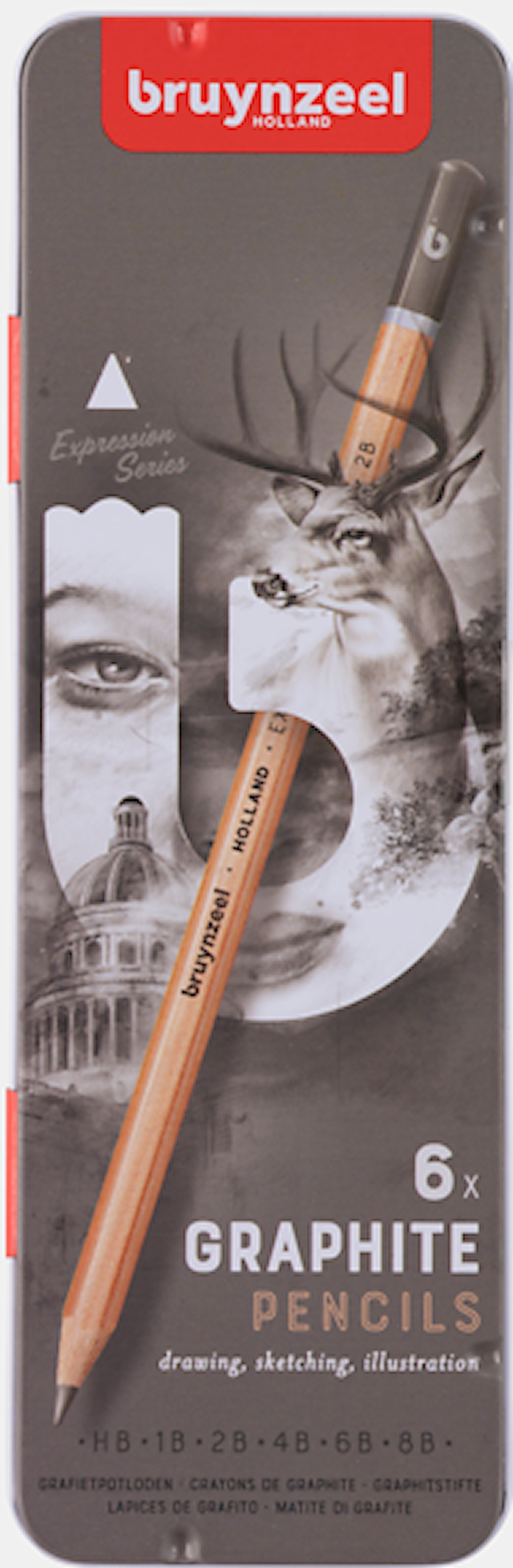 Produktbilde 1 for Bruynzeel Expression Graphite Blyanter 6-sett