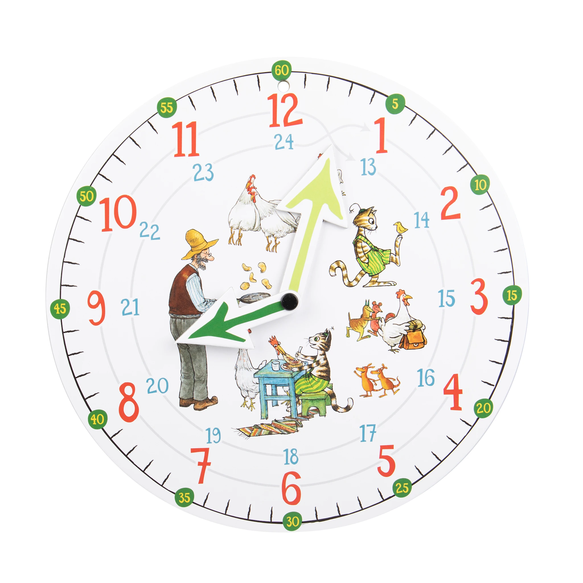 Produktbild för Pettson och Findus Övningsklocka
