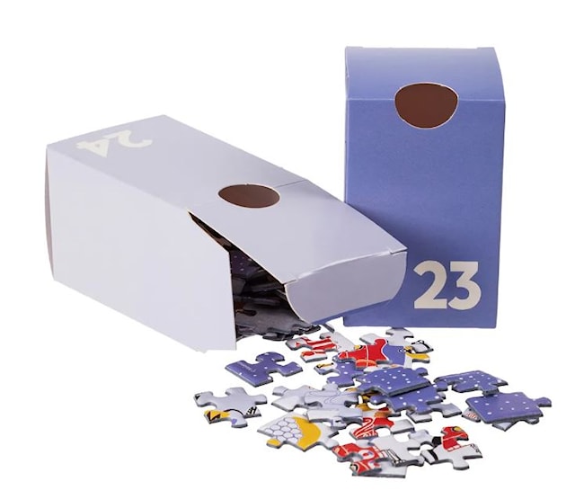 Produktbild 3 för Adventskalender Pusselkalender 24x60 Bitar Mumin