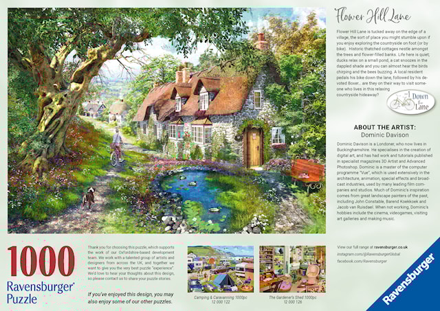Produktbilde 5 for Flower Hill Lane Puslespill 1000 brikker, Ravensburger