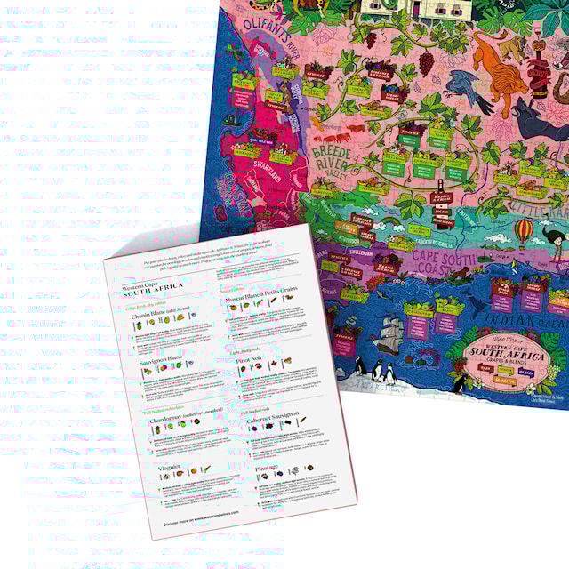 Tuotekuva 2 - Viinipalapeli - Etelä-Afrikka 1000 palaa Water and Wines