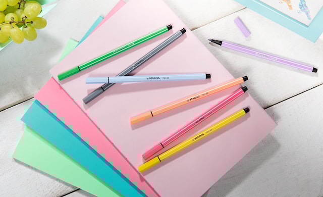 Produktbild 2 för Pen 68 Fiberpenna Pastell 8-pack STABILO