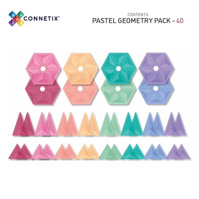 Tuotekuva 3 - Connetix Pastel Geometry 40 Osaa