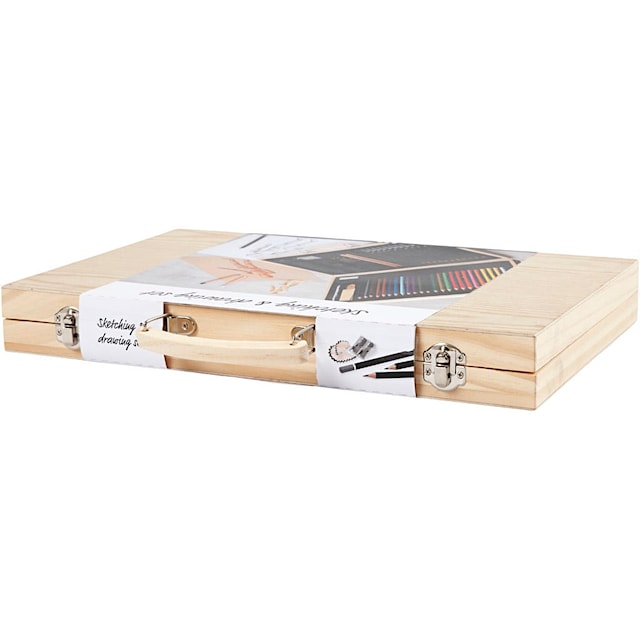 Produktbild 8 för Skiss- och ritset i trälåda med modelldocka