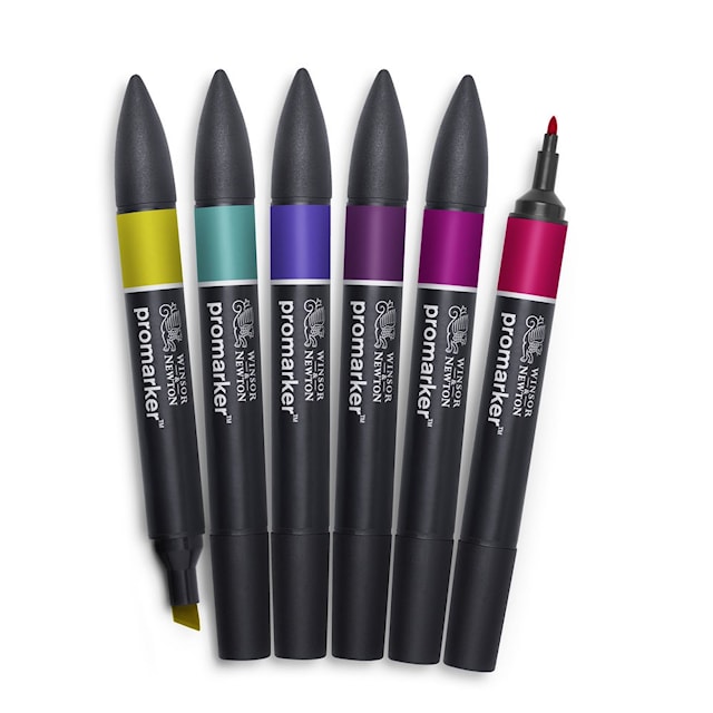 Tuotekuva 1 - Graafinen Merkki ProMarker Setti 6 Rich tones Winsor & Newton