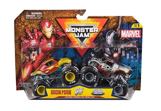 Tuotekuva 4 - Monster Jam 1:64 Marvel 2 Pack Iron: War Machine