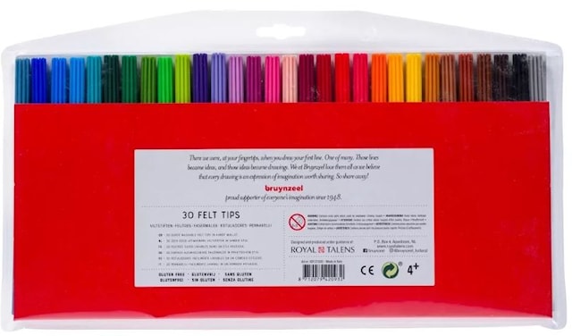 Produktbilde 3 for Fiberpenn barn 30-pack Bruynzeel