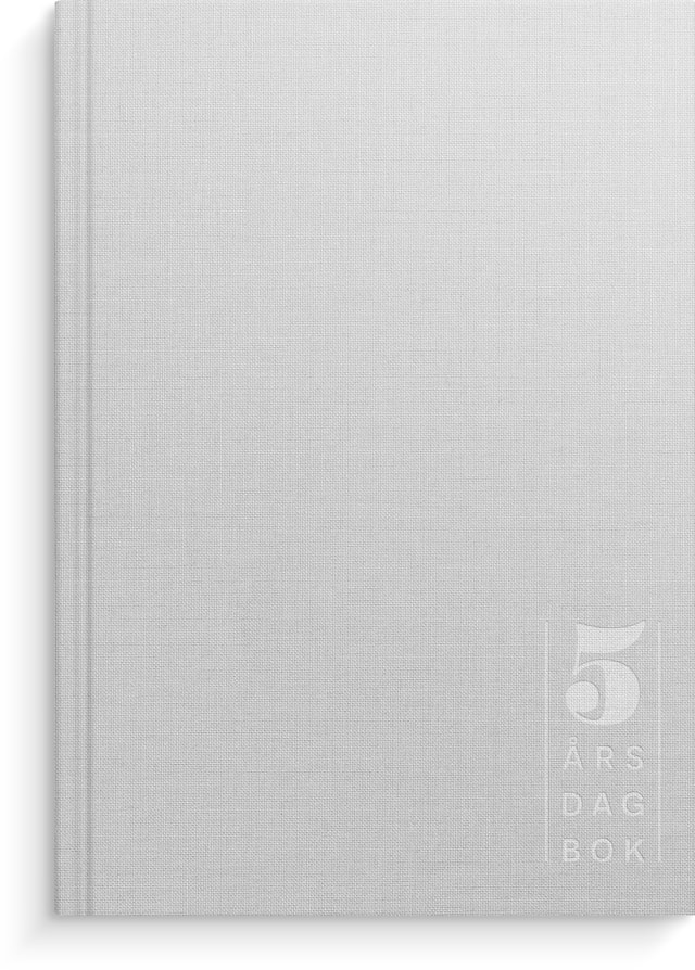 Tuotekuva 1 - 5-vuotispäiväkirja Pellavatekstiili Vaaleanharmaa, Burde