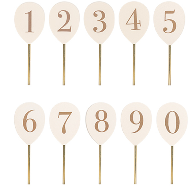 Sifferballonger 0-9 till ljusstake Jabadabado