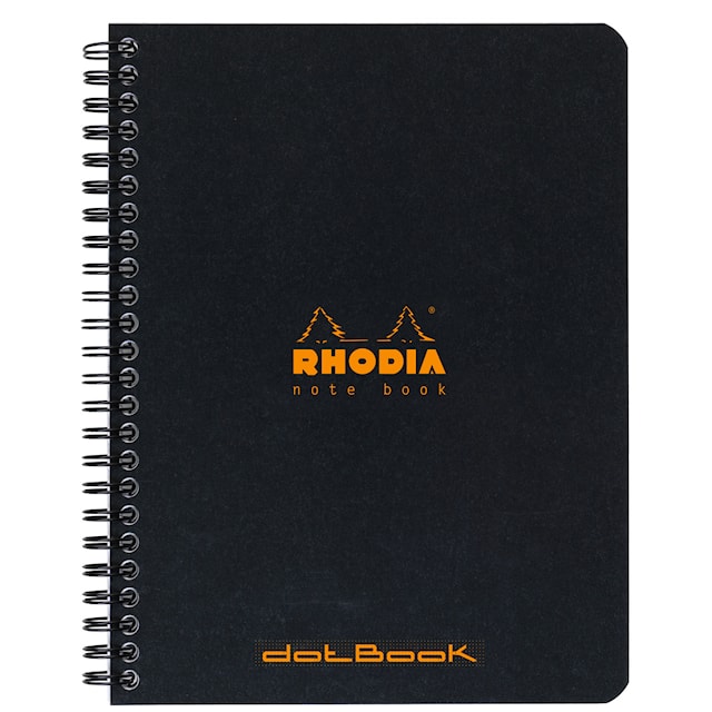 Produktbilde 1 for Spiralblock Svart A5+ Linjerat Rhodia