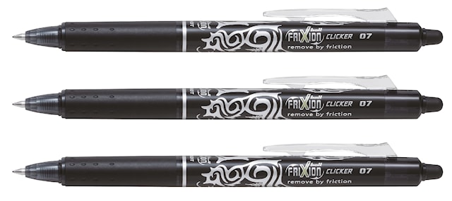 FriXion Ball Clicker 3-P - Geelimuste kuulakynä - musta - keskikokoinen kärki Pilot