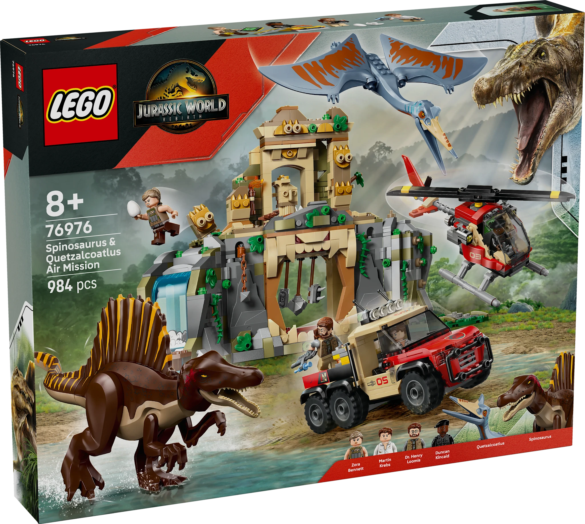 Tuotekuva ille Spinosauruksen ja Quetzalcoatlusin pako lentäen LEGO® Jurassic World (76976)