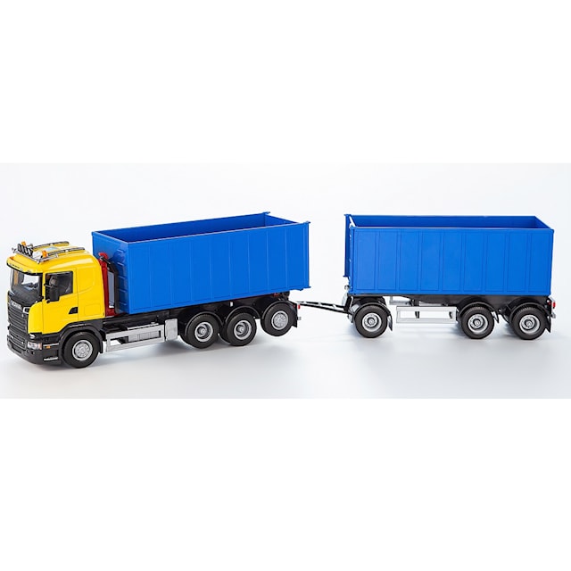 Scania Containerbil med Tilhenger Gul Emek