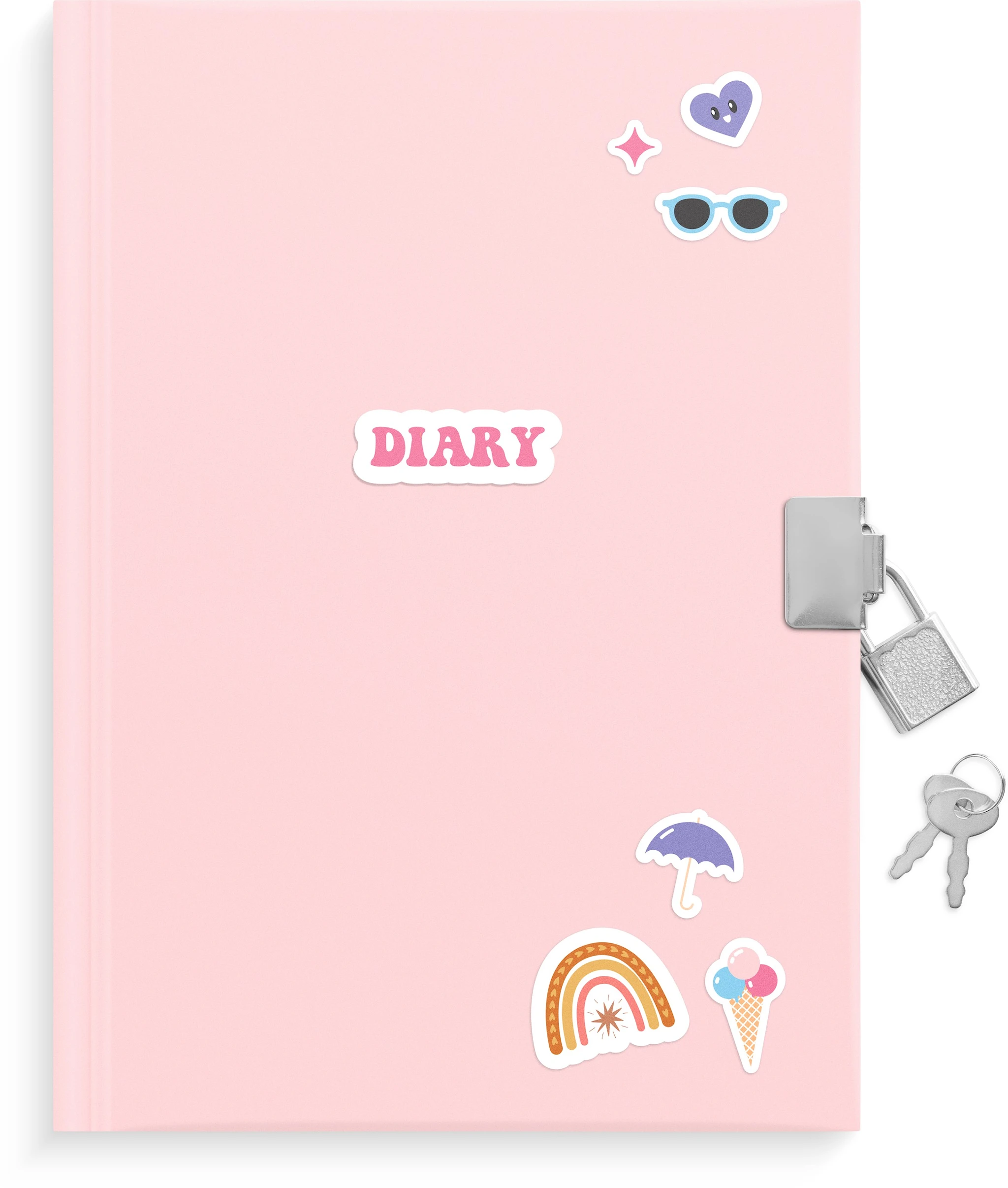 Produktbilde for Dagbok med lås Rosa, Burde