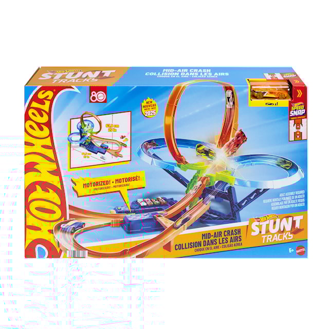 Produktbild 1 för Hot Wheels Stunt Tracks Big Air Crash Bilbana