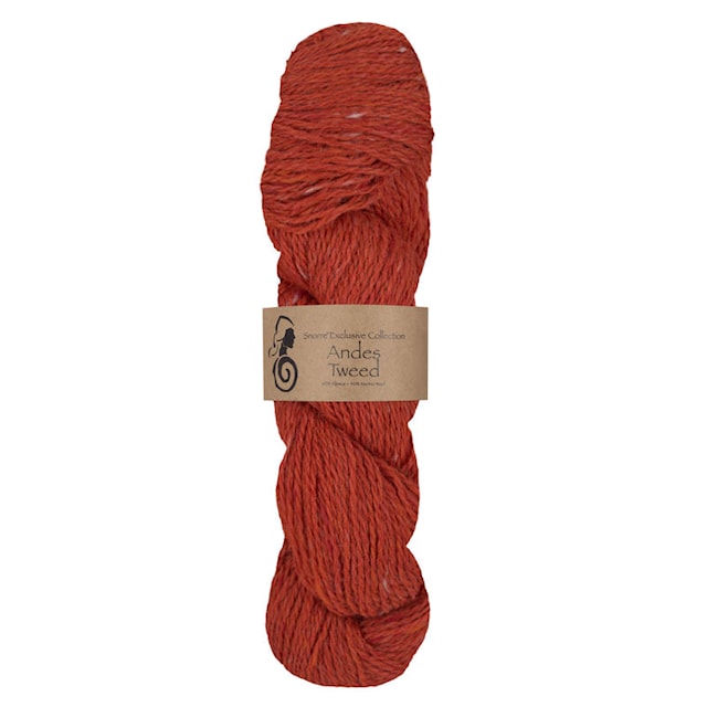 Andes Tweed  Alpaca, ull 50 gr Oransje 251, Viking Snorre