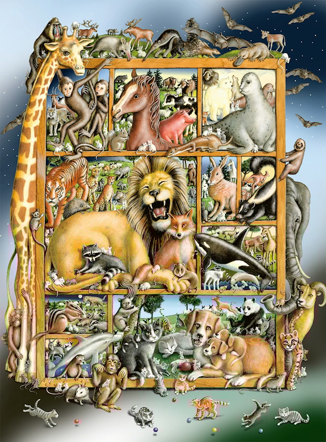 Tuotekuva 2 - Palapelit Animals On The Shelf 100 palaa, Ravensburger
